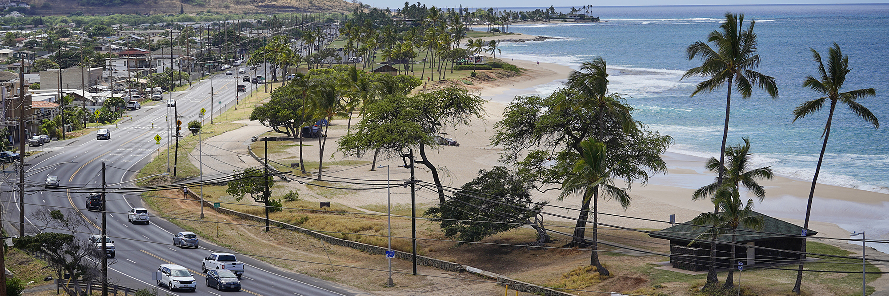 The view from Waianae Coast Comprehensive Health Center looks over Maili Beach Park Wednesday, Sept. 25, 2024, in Waianae.