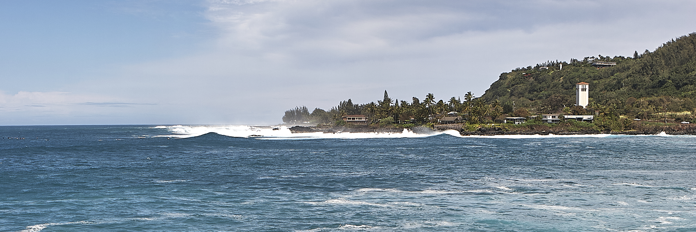 Waimea Bay w/Mission of Saints Peter and Paul Catholic Church